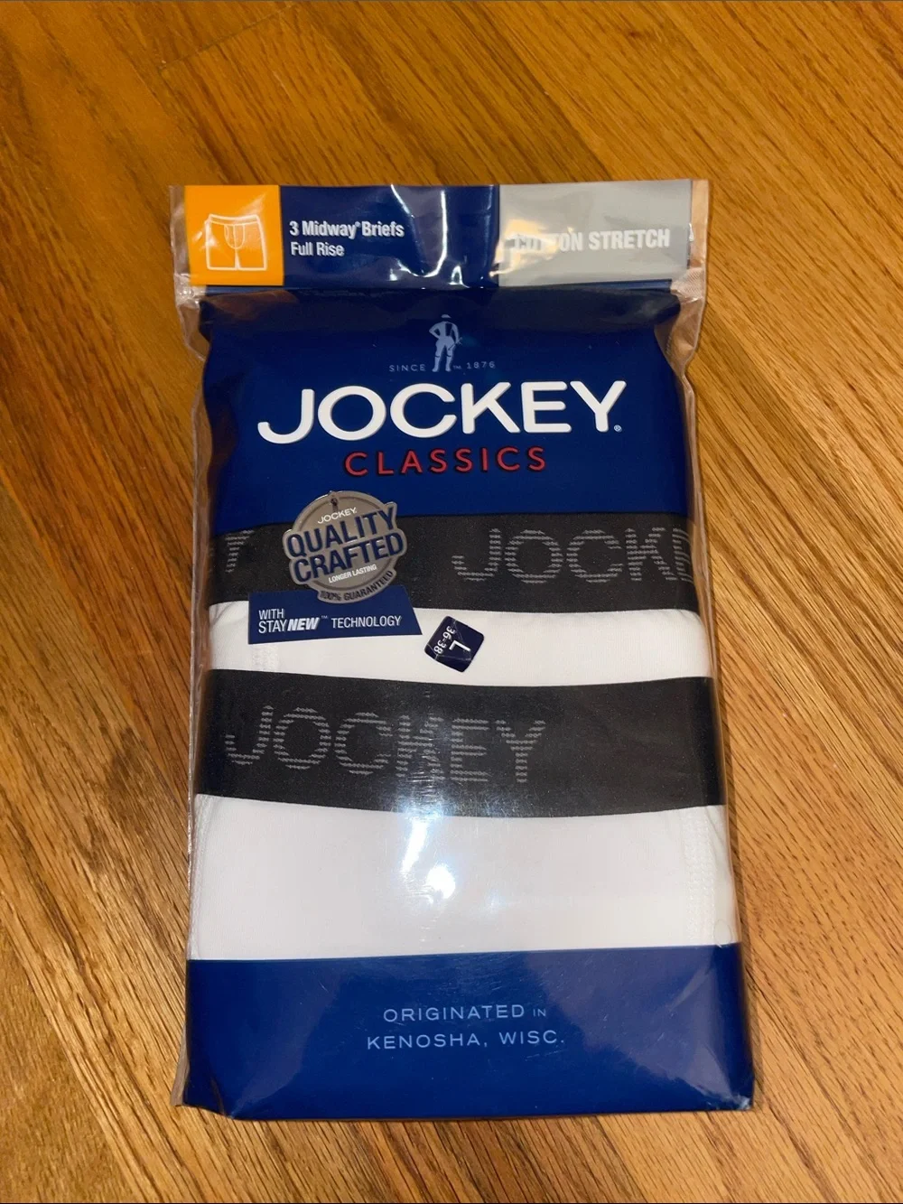 Jockey classics  3 pack midway briefs large
